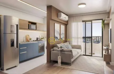 Apartamento lançamento com 2 quartos à venda, 48 m² por r$ 292.000- condomínio parque lobato - sorocaba/sp
