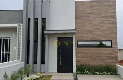 Casa nova de condomínio com 3 quartos à venda, 120 m² por r$ 630.000 - condomínio residencial jardim - sorocaba/sp