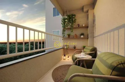 Apartamento lançamento com 2 quartos à venda, 44 m² por r$ 262.997 - condomínio residencial campos dourados - sorocaba/sp