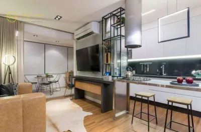 Apartamento studio lançamento com 1 quarto à venda, 45 m² por r$ 501.000 - condomínio residencial biarritz - sorocaba/sp