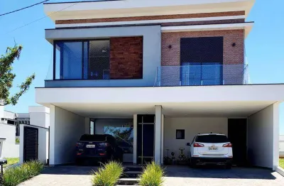 Casa mobiliada em condomínio com 4 quartos, todos suítes à venda, 347 m² por r$ 2.900.000 - condomínio residencial giverny - sorocaba/sp