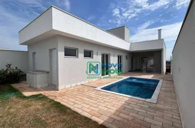 Casa nova com piscina a venda em condomínio fechado