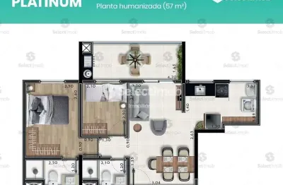 Apartamento com 2 quartos à venda na Rua Almirante Tamandaré, --, Vila Bocaina, Mauá