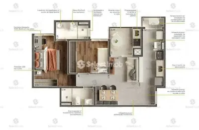 Apartamento com 2 quartos à venda na Rua do Salto, --, Vila Alzira, Santo André