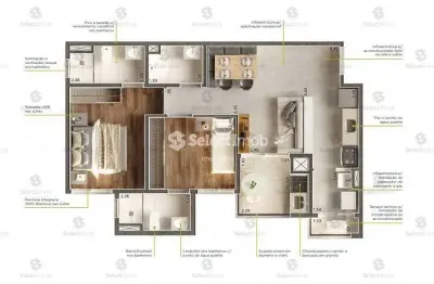 Apartamento com 2 quartos à venda na Rua do Salto, --, Vila Alzira, Santo André