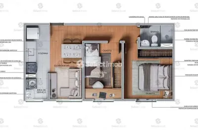 Apartamento com 2 quartos à venda na Estrada Cata Preta, --, Vila João Ramalho, Santo André