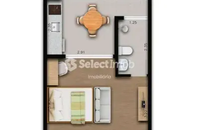 Apartamento com 1 quarto à venda na Avenida Armando Salles Oliveira, --, Parque São Vicente, Mauá