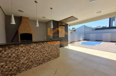Aluguel de luxuosa casa em condomínio, 4 quartos, 4 suítes, 3 salas, 5 banheiros, 4 vagas em americana-sp, bairro jardim villagio.
