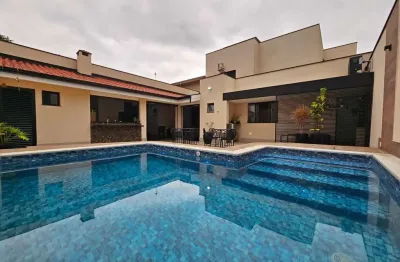 Casa de luxo em condomínio à venda em americana-sp, parque nova carioba: 4 quartos, 4 suítes, 1 sala, 3 banheiros, 2 vagas, 250m².