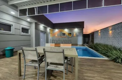 Casa de luxo em condomínio à venda em americana-sp, com 3 quartos, 3 suítes e 213m² de área.