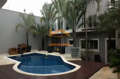 Casa de luxo em condomínio: 4 quartos, 4 suítes, 3 salas, 2 banheiros, 8 vagas de garagem, 640m² - americana-sp.