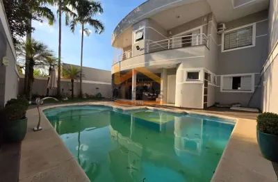 Casa de luxo em condomínio com 4 suítes no jardim trípoli, americana-sp: 4 quartos, 3 salas, 6 banheiros, 4 vagas de garagem, 338m².