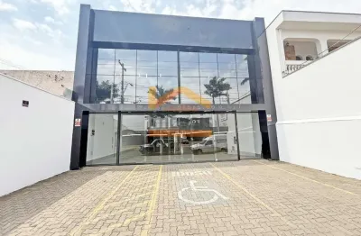 Salão comercial para locação na vila molon, americana-sp: 2 salas, 4 banheiros, 3 vagas de garagem, 348 m² de área!