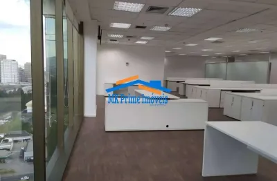 Laje corporativa mobilhada, 1.300 m² no  west point alphaville