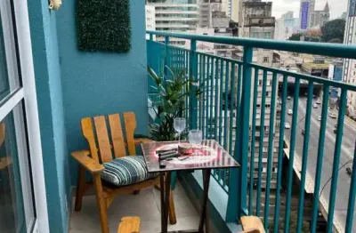 Apartamento 33m² 1 dorm sala banheiro varanda mobiliado - bela vista/sp
