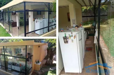 Casa c/ 300m², 2 quartos, piscina no condomínio granja veridiana-ibiúna sp