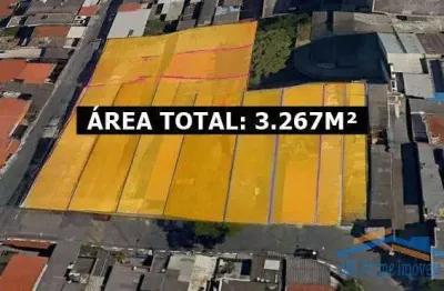 Terreno c/ 3.267m² p/ prédio residencial ou comercial no jaguaribe - osasco