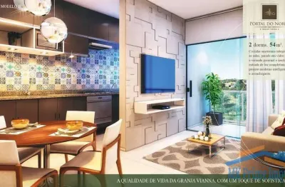 Lindo apartamento de 54m² com 2 dormitórios na granja viana.