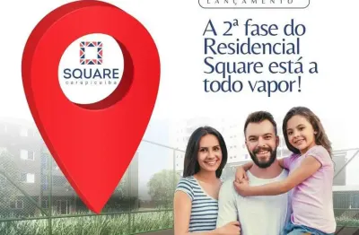 Apartamento c/ 60,25m², 2 quartos(1suíte) na planta no square carapicuíba