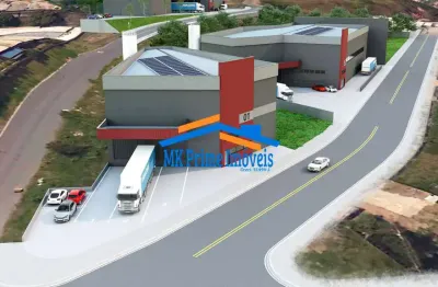 Galpão 800m² - pé direito 12 metros com docas - itapecerica da serra