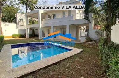 Luxuosa casa condomínio vila alba - 4 suítes - jardim petrópolis