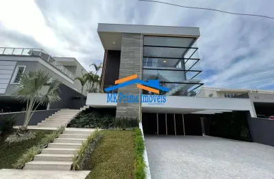 Luxuosa casa moderna com vista deslumbrante - residencial alphaville 1.