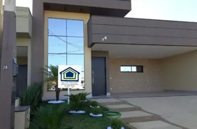 Linda casa térrea em condomínio fechado, de 199m² de área construída, e terreno de 300m², no condomínio gran reserve em sorocaba - sp