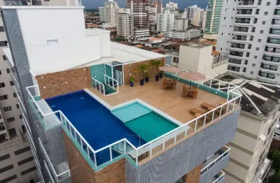 Lindo apto com 104 m2 á venda, 03 dormitório sendo 01 suíte, sala, cozinha planejada, 02 vaga na vila guilhermina - praia grande - sp
