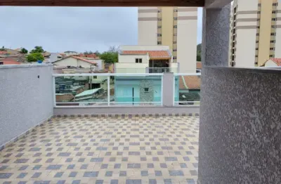 Linda  cobertura  para á venda com 120m² na jardim stella - santo andré - sp.