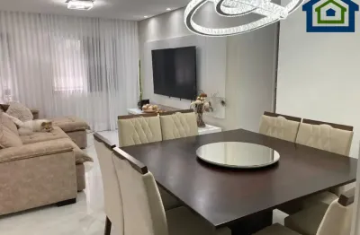 Lindo apartamento de 122m² com 03 dormitórios sendo 03 suítes, á venda, no bairro jardim em santo andré - sp
