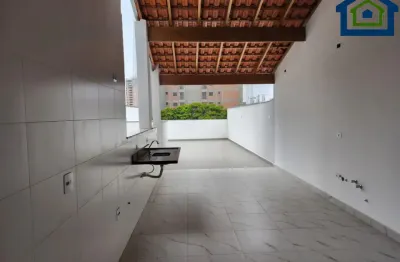 Linda cobertura á venda de 162m² com 03 dormitórios sendo 01 suíte, no bairro campestre - santo andré - sp.