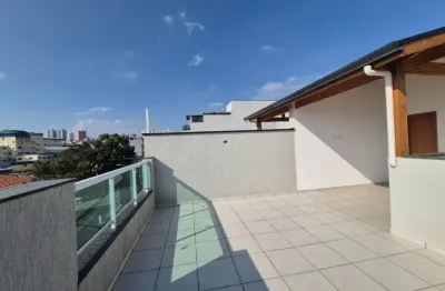 Linda cobertura mobiliária á venda de 82m² com 02 dormitórios, na vila  scarpelli - santo andré - sp