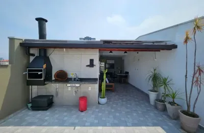 Linda cobertura à venda com 92m² de área construída, no bairro vila eldizia - santo andré - sp.