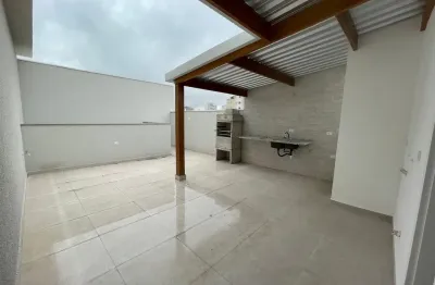 Linda cobertura à venda com 105m² de área construída, no bairro santa maria - santo andré - sp.