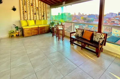 Linda cobertura à venda com 114m² de área construída, no bairro vila linda - santo andré - sp.