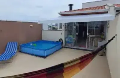 Linda cobertura à venda com 110m² de área construída, no bairro campestre - santo andré - sp.