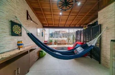 Cobertura à venda com  102m² de área construída, no bairro vila pires - santo andré - sp.