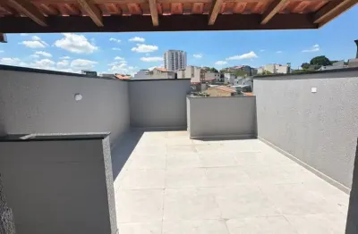 Linda cobertura à venda de 55+55m² de área construída, no bairro vila helena em santo andré - sp.