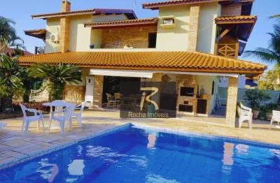 Casa com 5 dormitórios - venda por r$ 1.700.000,00 ou aluguel por r$ 7.500,00/mês - bougainvillee iii - peruíbe/sp