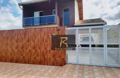 Sobrado com 3 dormitórios sendo 2 suítes  500 mts da praia à venda por r$ 650.000 - estancia balneária maria h novaes - peruíbe/sp
