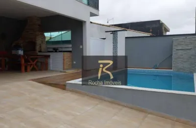 Sobrado com 3 dormitórios à venda, 210 m² por r$ 1.300.000 - balneário três marias - peruíbe/sp