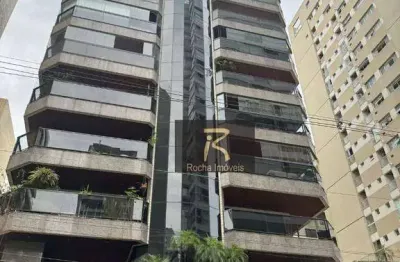 Apartamento com 3 suítes área de lazer completa, 179 m² por r$ 1.800.000 - gonzaga - santos/sp