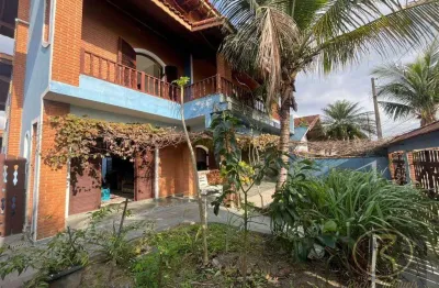 Sobrado com 4 dormitórios, 219 m² - venda por r$ 583.000 ou aluguel por r$ 3.818/mês - balneário três marias - peruíbe/sp