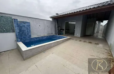 Casa com 2 dormitórios, 80 m² - venda por r$ 450.000,00 ou aluguel por r$ 2.500,00/mês - flora rica ii - peruíbe/sp