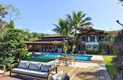 Casa de luxo em condomínio na cidade de ubatuba-sp, praia brava : 4 quartos, 4 suítes, 3 salas, 5 banheiros, 4 vagas de garagem, 450m².
