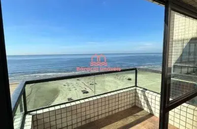 Apartamento duplex  para alugar frente mar  em aviação, praia grande - sp