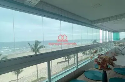 Lindo apartamento  frente mar todo mobiliado em jd real, praia grande - sp
