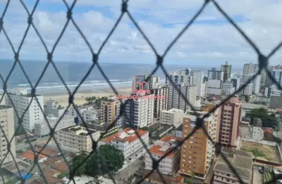 Apartamento venda em vila guilhermina, praia grande - sp 3 quartos com vista mar