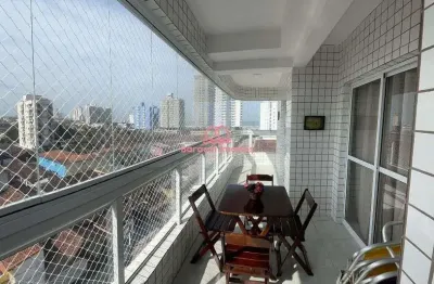 Apartamento à venda em maracanã, praia grande - sp mobiliado 2 quartos com suite