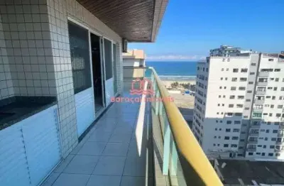Apartamento à venda em tupi, praia grande - sp com vista mar mobiliado